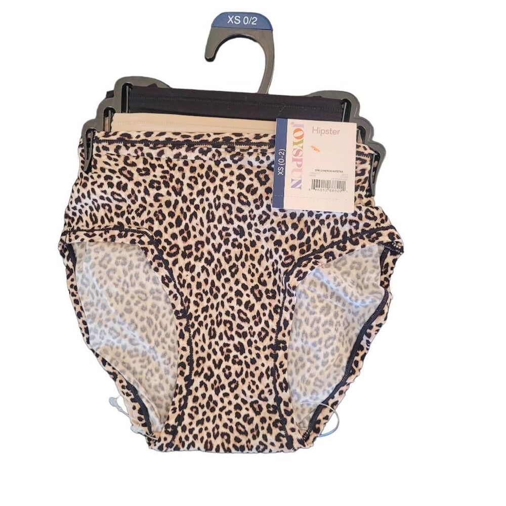 Joyspun Hipster 3 Pack Stretch Hipster Beige Underwear Panties NEW sz XS (0-2)